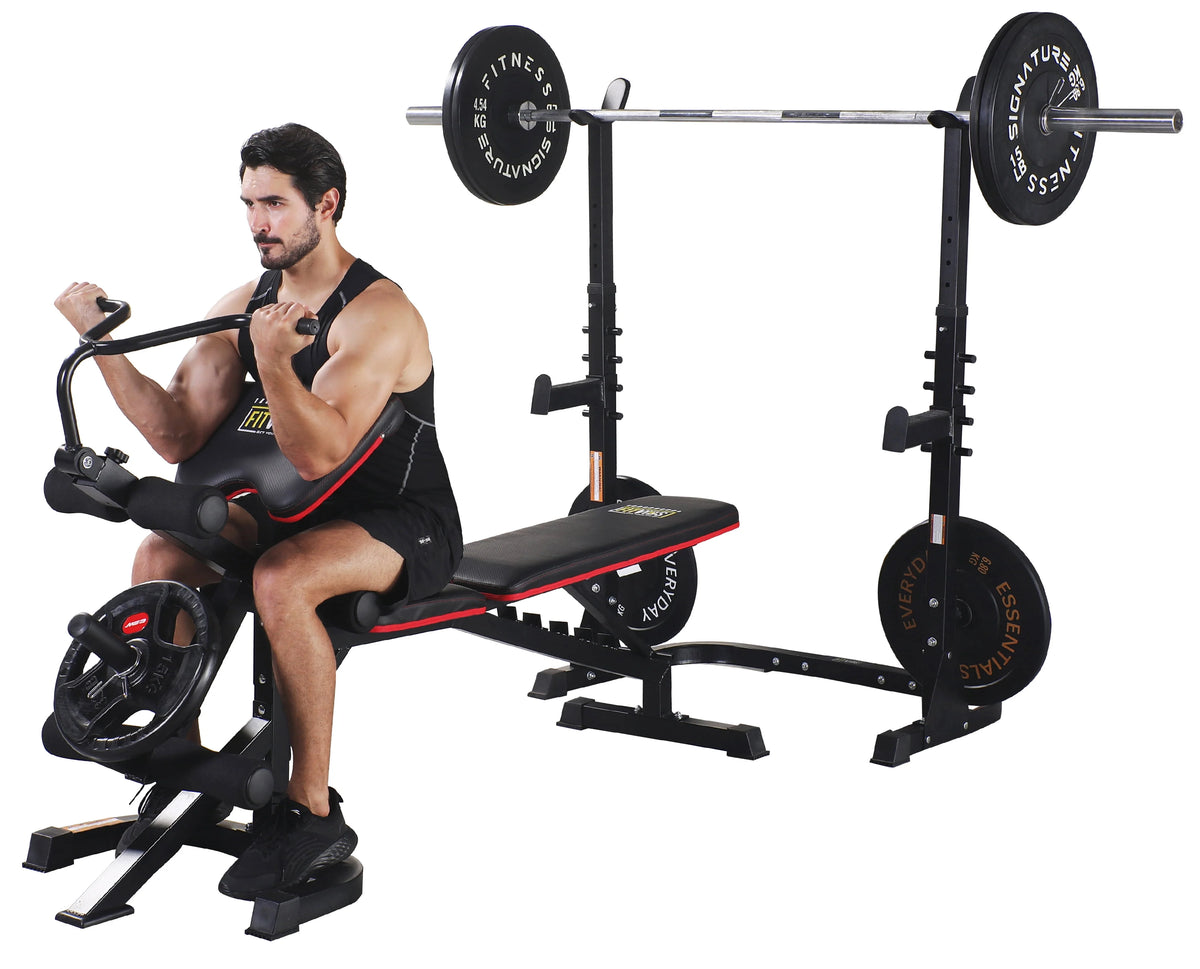 Adjustable Olympic Workout Bench with Squat Rack F79465