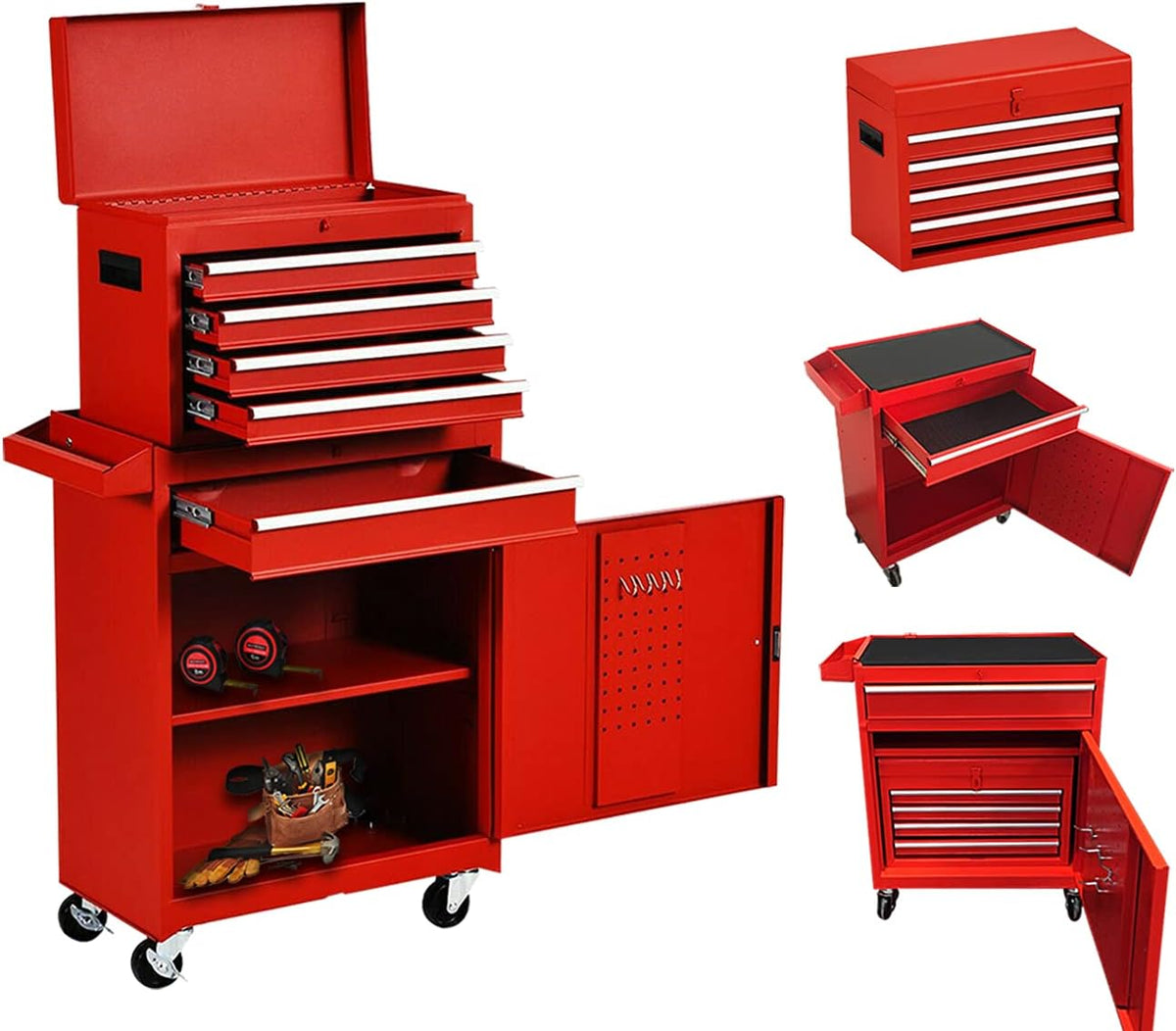 Black 5 Drawer Rolling Tool Chest with Locking System and Wheels N2984