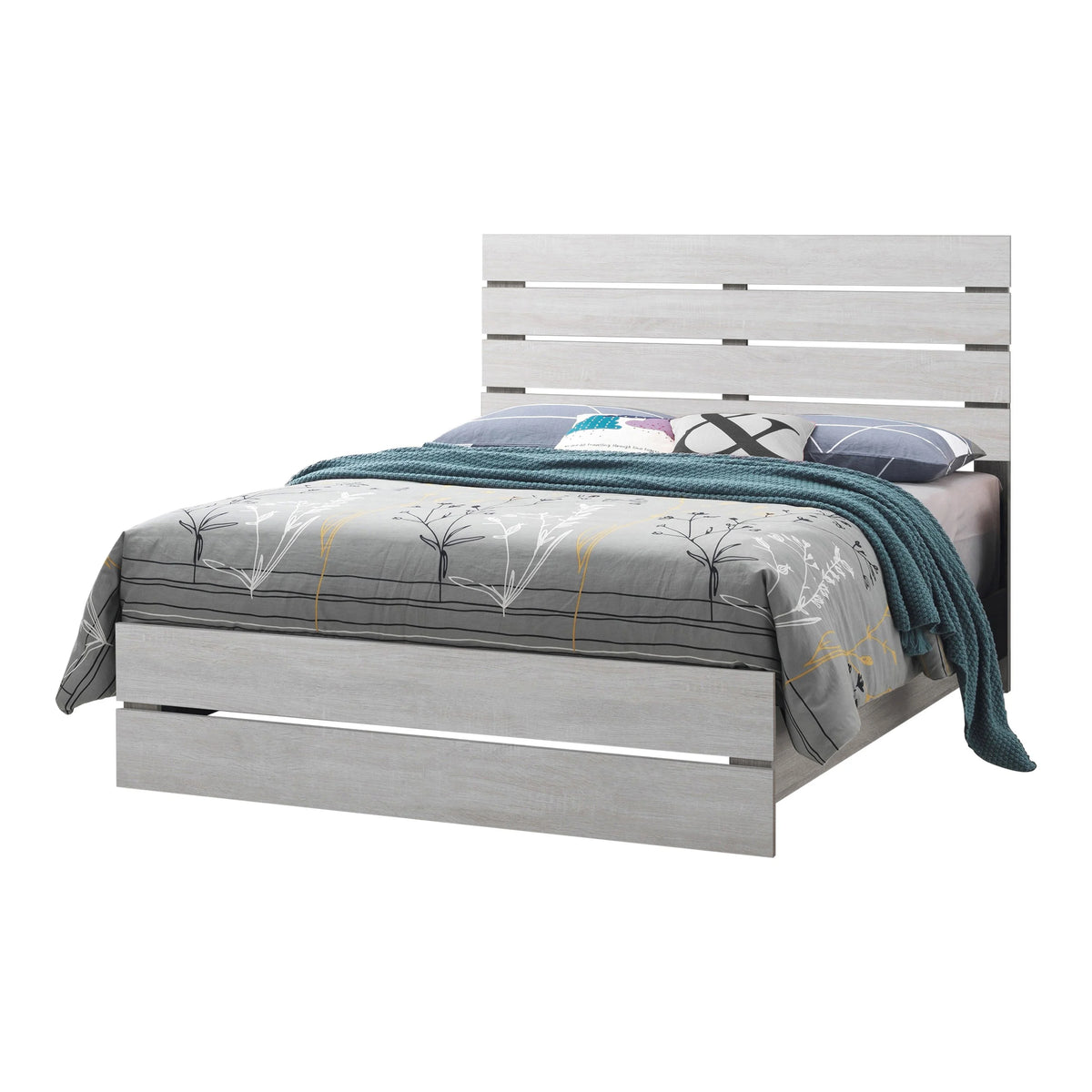 Eastern King Panel Bed Coastal White L56054