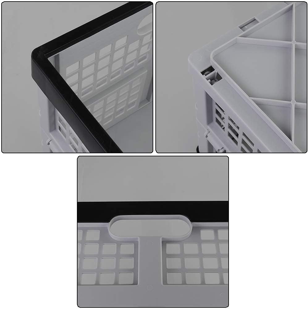 16 L Plastic Collapsible Storage Crate, 3 Packs U14954