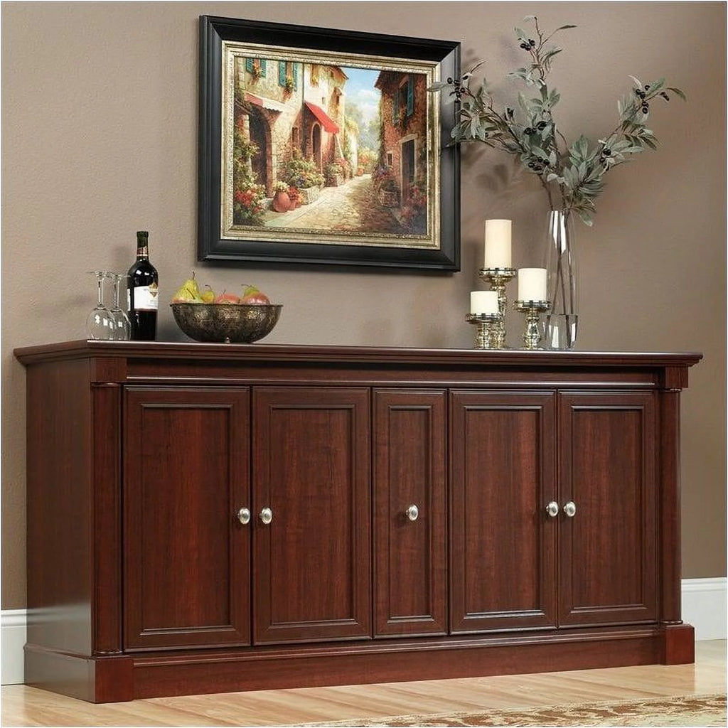 Cherry Entertainment Credenza with Cord Management M2013