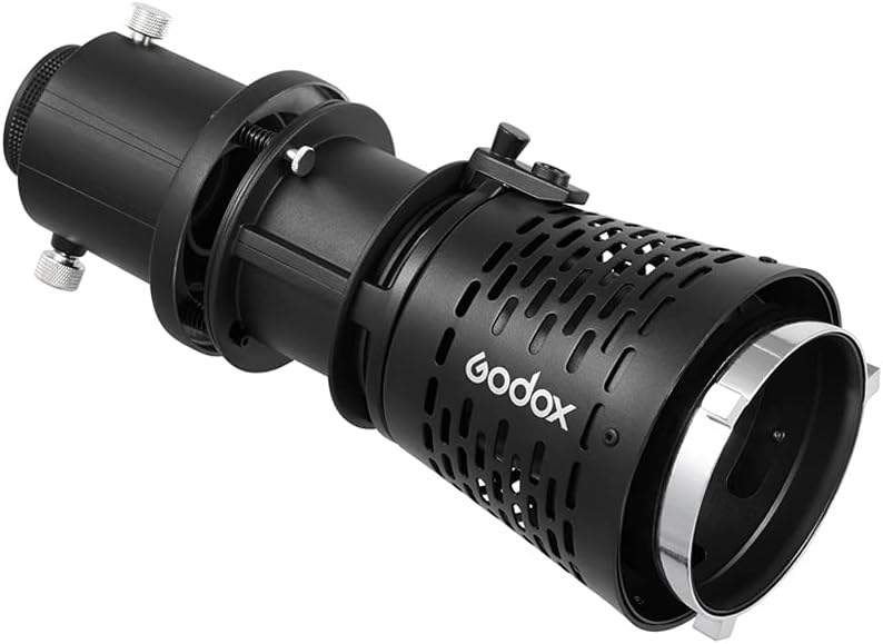 Bowens Mount Adapter with Projection Attachment, Iris Diaphragm, GOBO Set and Holder for LED Video Light D869602