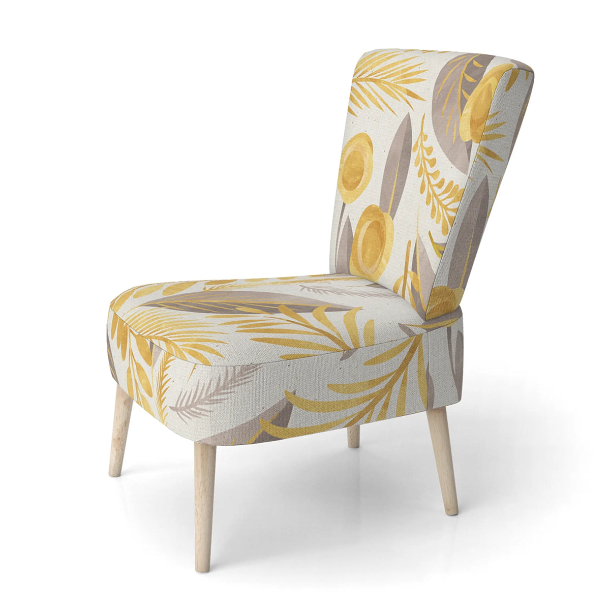 Upholstered Patterned Accent Chair and Arm Chair L828