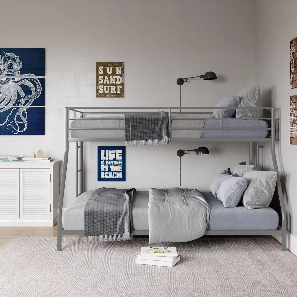Twin over Full Metal Bunk Bed, Black B6649