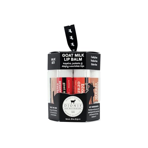6 Pc Lip Balm Vanilla, Coconut, Milk & Honey, Berry, Peppermint, Blood Orange Scented Chapstick 0.28oz E90743