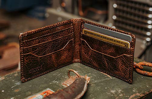 Full Grain Leather Bifold Money Clip Wallet A631962