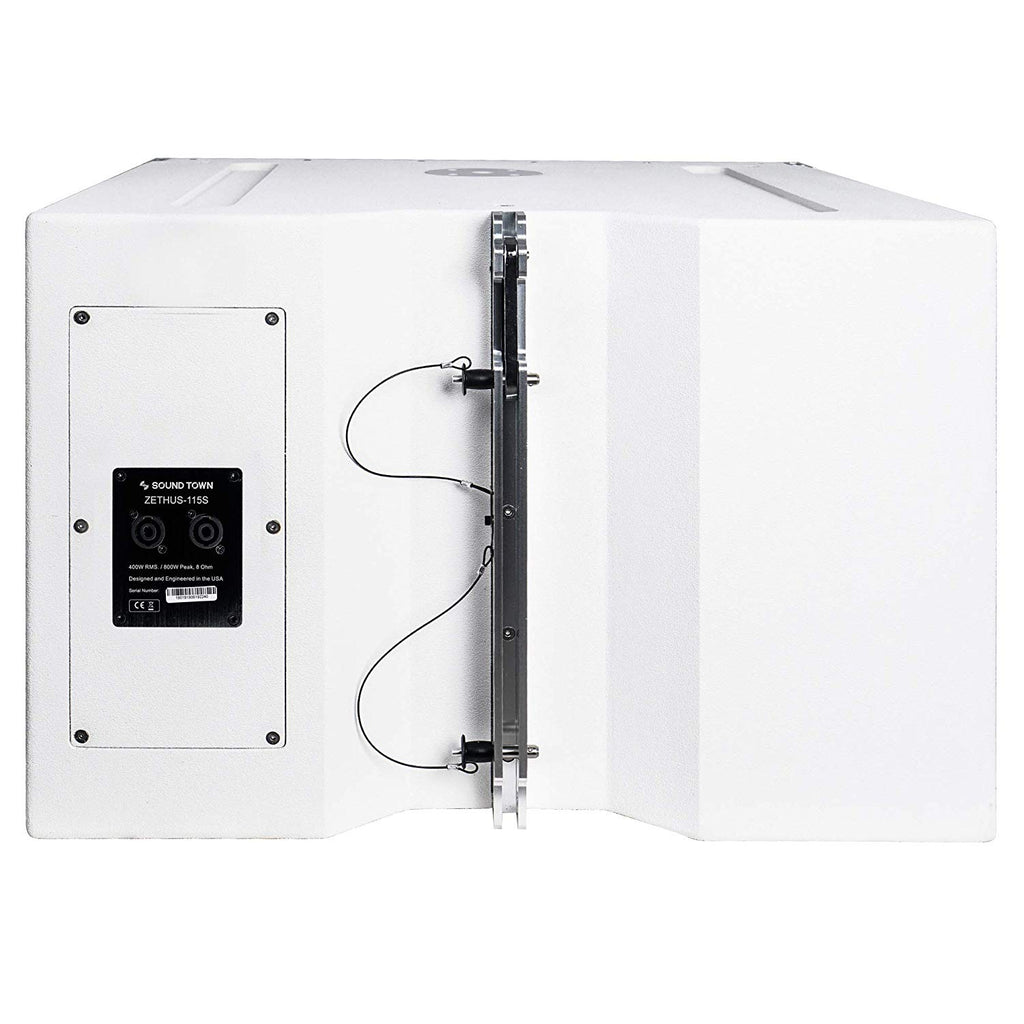 White Line Array Speaker System with 15-inch Subwoofer and Four 2 X 5-inch Speakers R8937