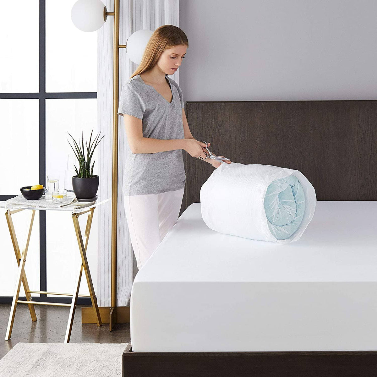 4-Inch Dual Layer Gel Memory Foam Mattress Topper, Full P727173