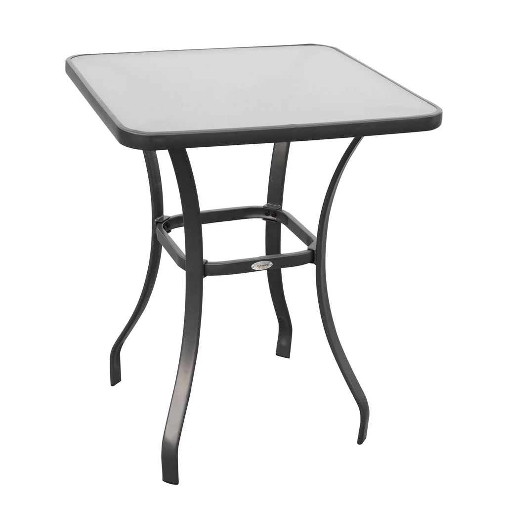 27 Square Tempered Glass Outdoor Dining Table H703