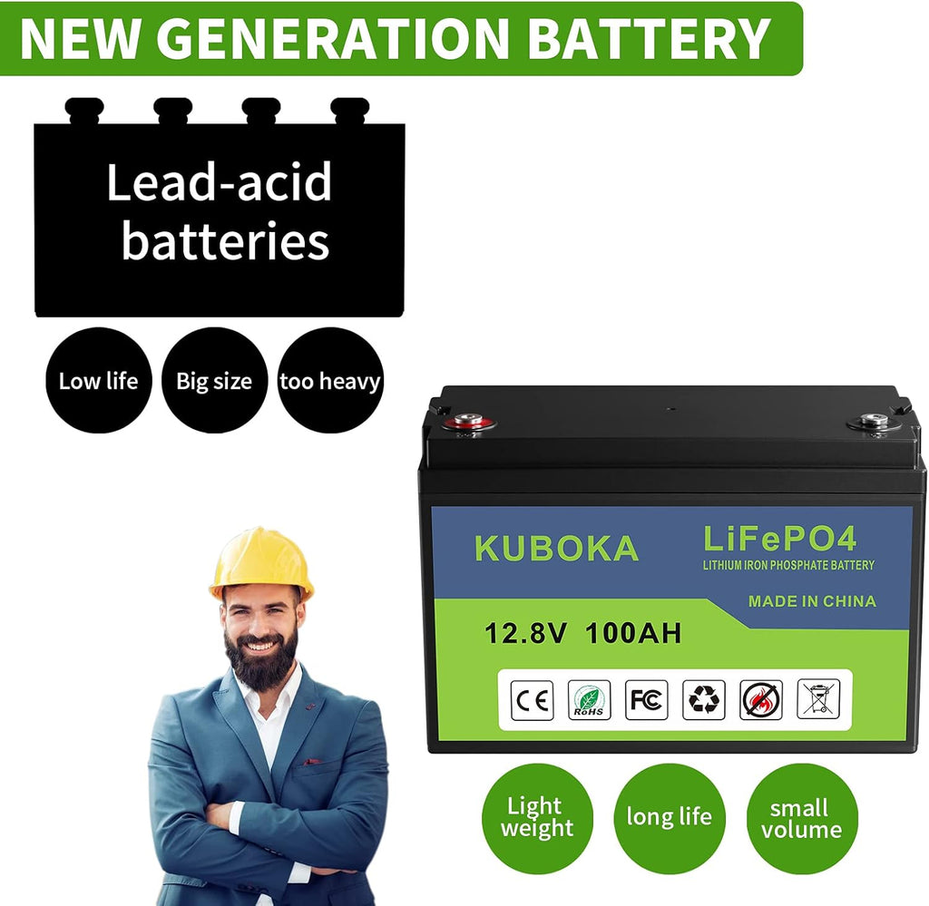 12V 100Ah Lifepo4 Battery with Built-in BMS W98448