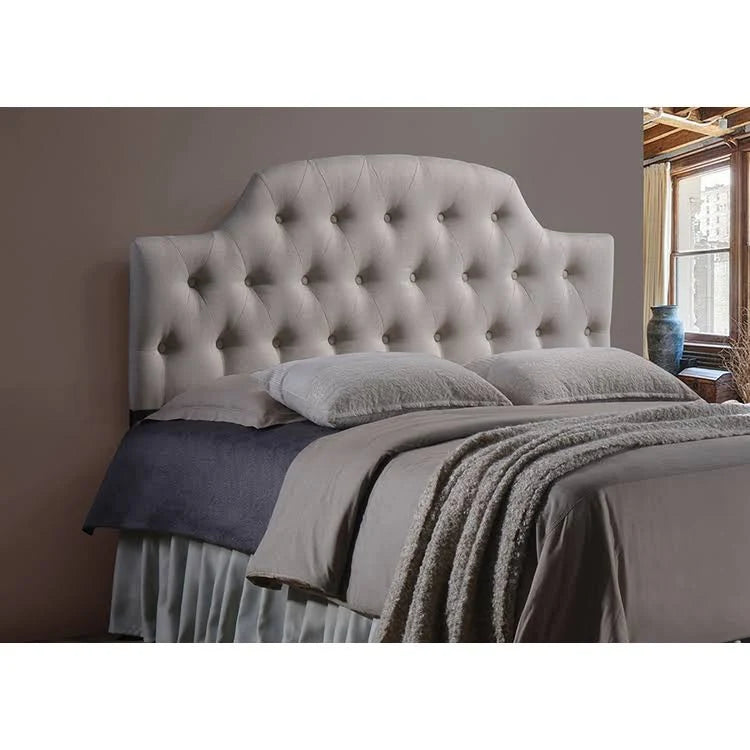 Grey Fabric Upholstered Twin Size Headboard I458418