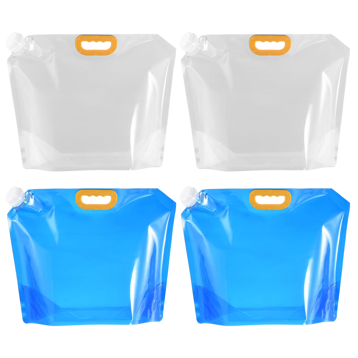 10L Collapsible Water Container Bag, 4 Pack Clear Blue N16180