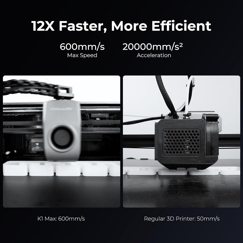 600mm/s Max Speed 3D Printer with Grey PLA Filament W749072