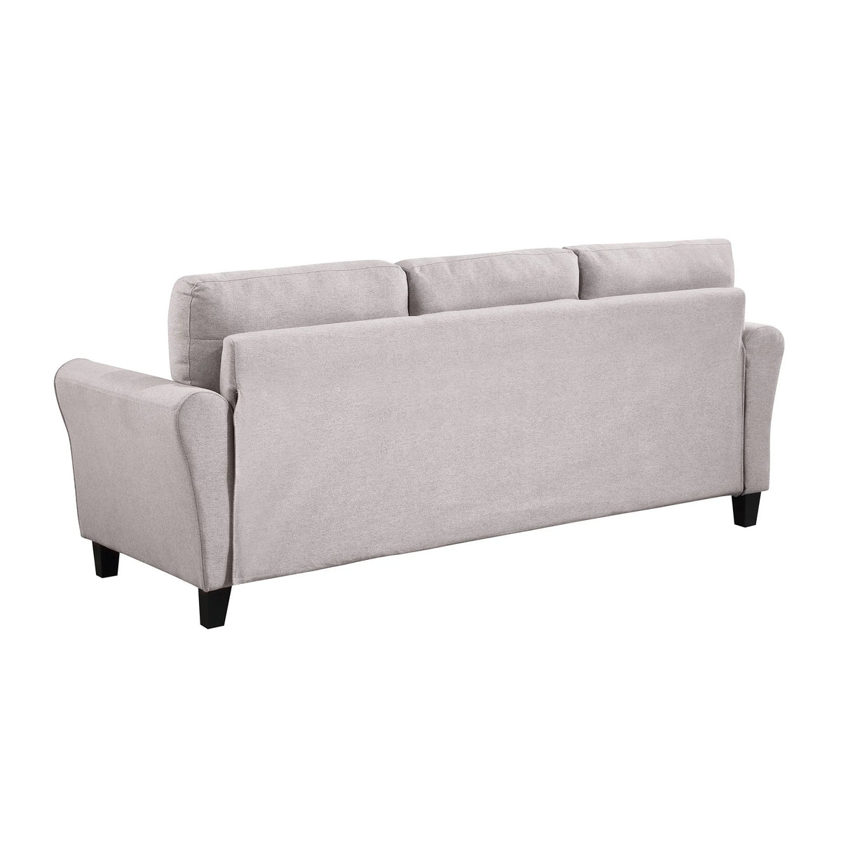 Light Grey Linen 3-Seat Sofa V785185