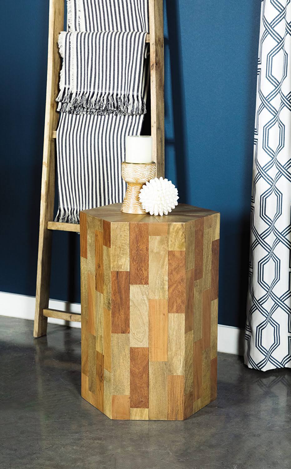 Solid Mango and Acacia Wood Accent Table Z111