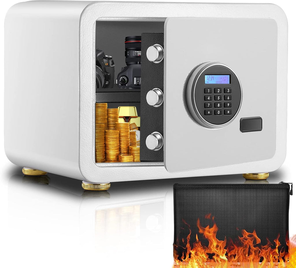 4.0 Cub Fireproof Waterproof Digital Safe Box with Document Bag H275023