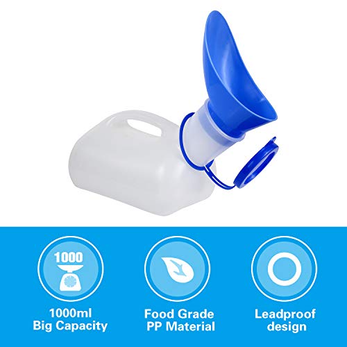 Unisex Urinal with Sealed Lid and Funnel W74932