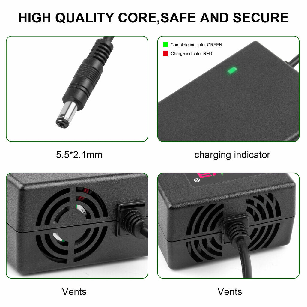 54.6V 2A Charger Adapter For 48V Li-ion Battery Ebike Electric Bike Scooter Q600417