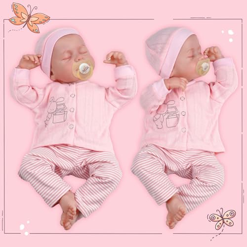 18 Inch Soft Body Realistic Newborn Baby Dolls with Clothes and Toy Accessories I4544