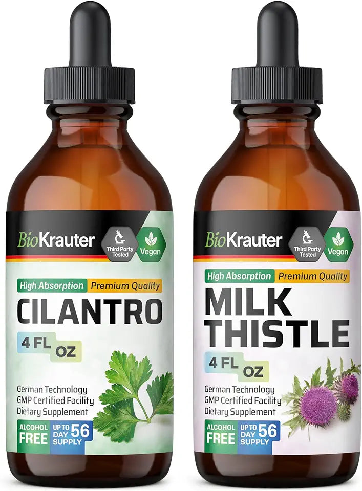 Cilantro Tincture 4 Fl. Oz. & Milk Thistle Tincture 4 Fl. Oz. U6053