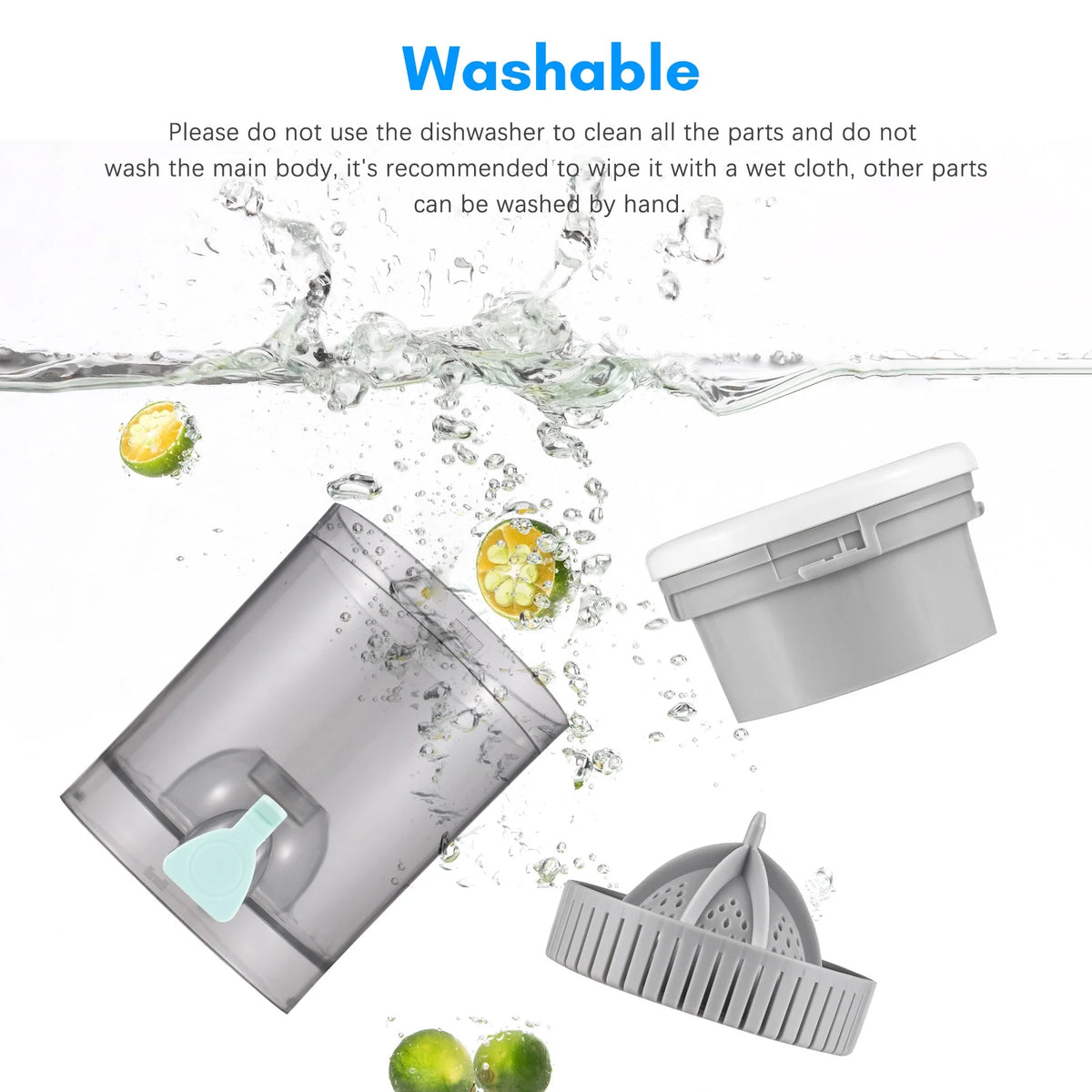 Electric Orange Juice Squeezer Portable Citrus Juicer USB Powered Detachable Washable W8395