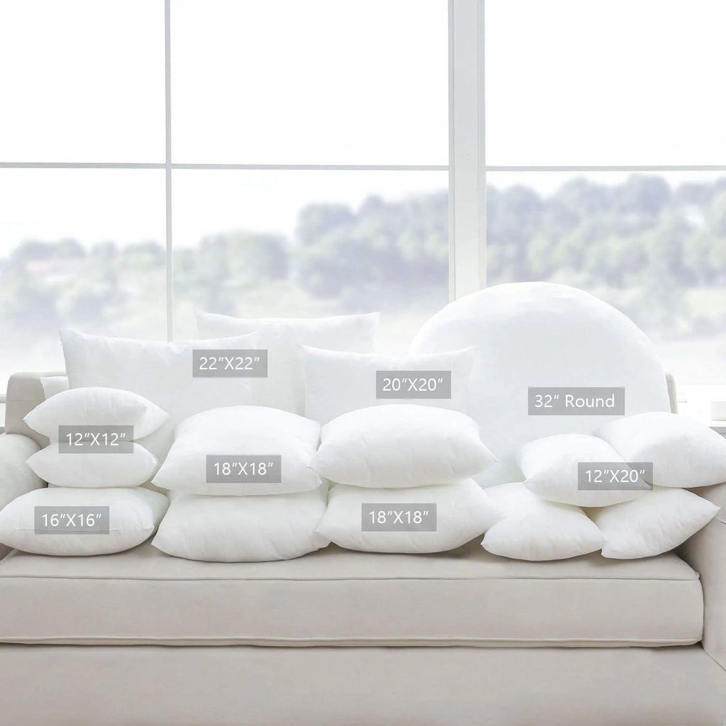 Hypoallergenic Square Throw Pillow Inserts, 2 Pack, 20 x 20 inches N1380