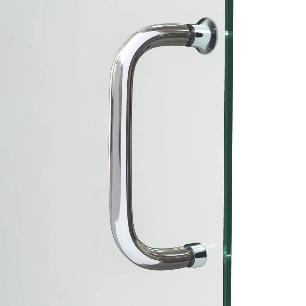 Clear Sliding Shower Door with Chrome and Black Base P698746