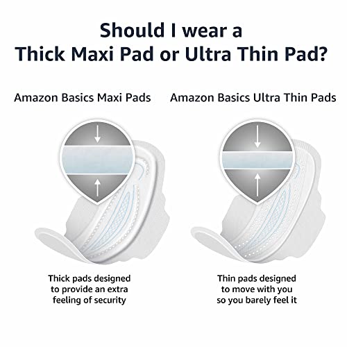 Thick Maxi Pads with Flexi-Wings, Unscented, Size 4, 28 Count A5129