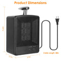 Electric Ceramic Space Heater with Tip-over Protection D556228