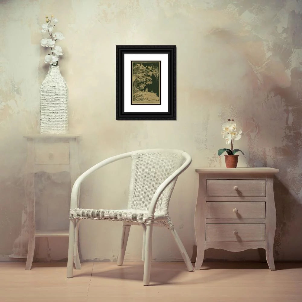 Black Ornate Wood Framed Art Print G661381