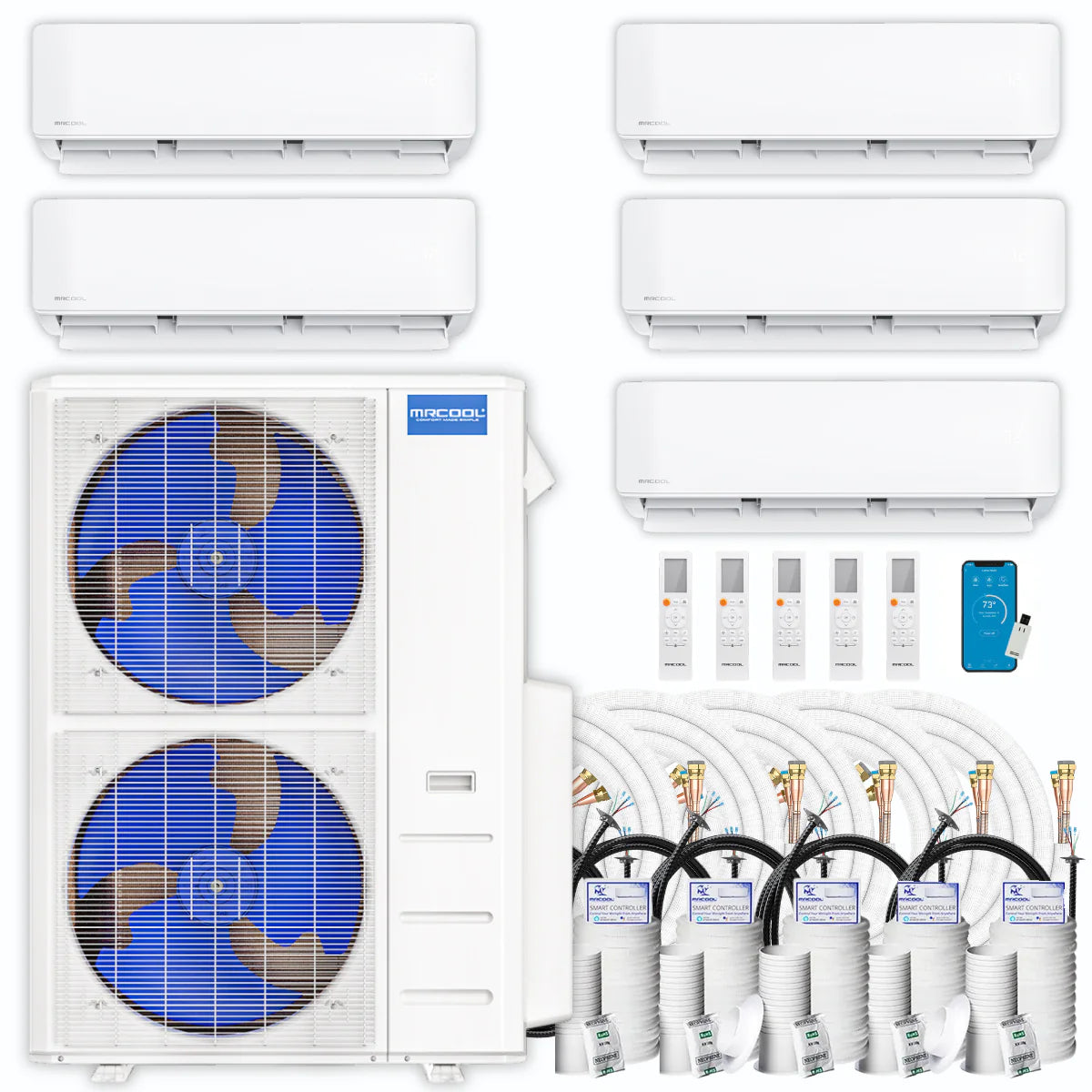45,000 BTU 5 Zone Ductless Air Conditioner and Heat Pump U9717
