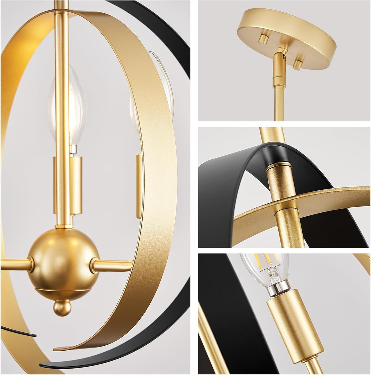 Black Gold 3-Light Pendant Light A883633