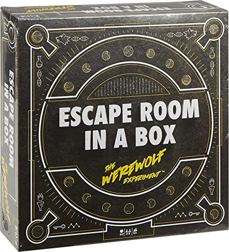 Escape Room in a Box The Werewolf Experiment, Room Escape Group Game with 19 2D and 3D Puzzles P769
