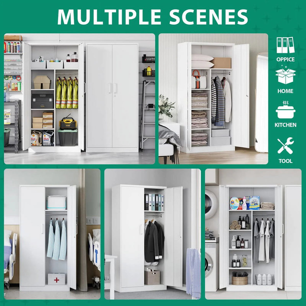Metal Storage Cabinet with Locking Doors D697180