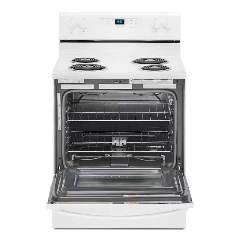 4-Burner Electric Range with Self-Cleaning in White W994