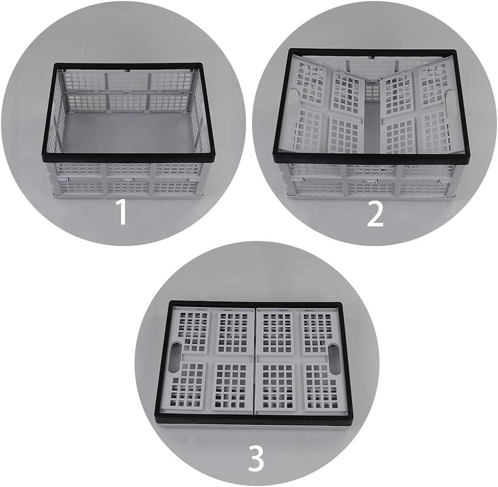 16 L Plastic Collapsible Storage Crate, 3 Packs U14954