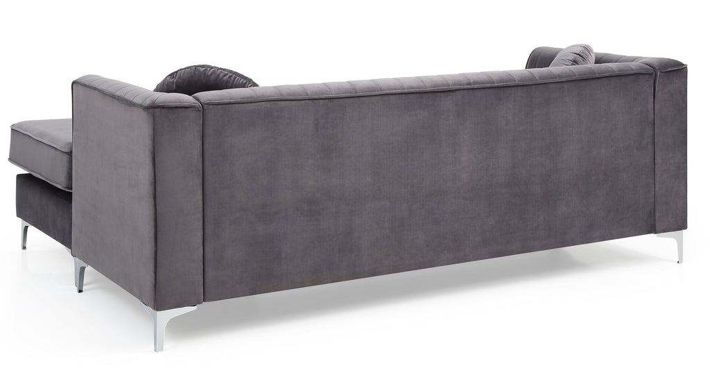 Gray Sectional Sofa Chaise P3725