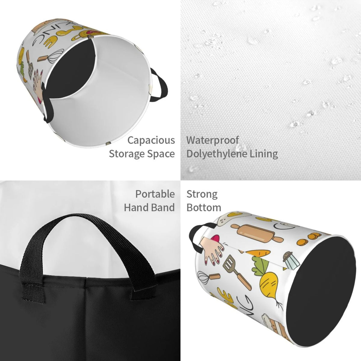 Foldable Laundry Hamper with Handles B662