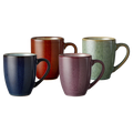 Stoneware Mug With Handle Set 4 Pcs E59869