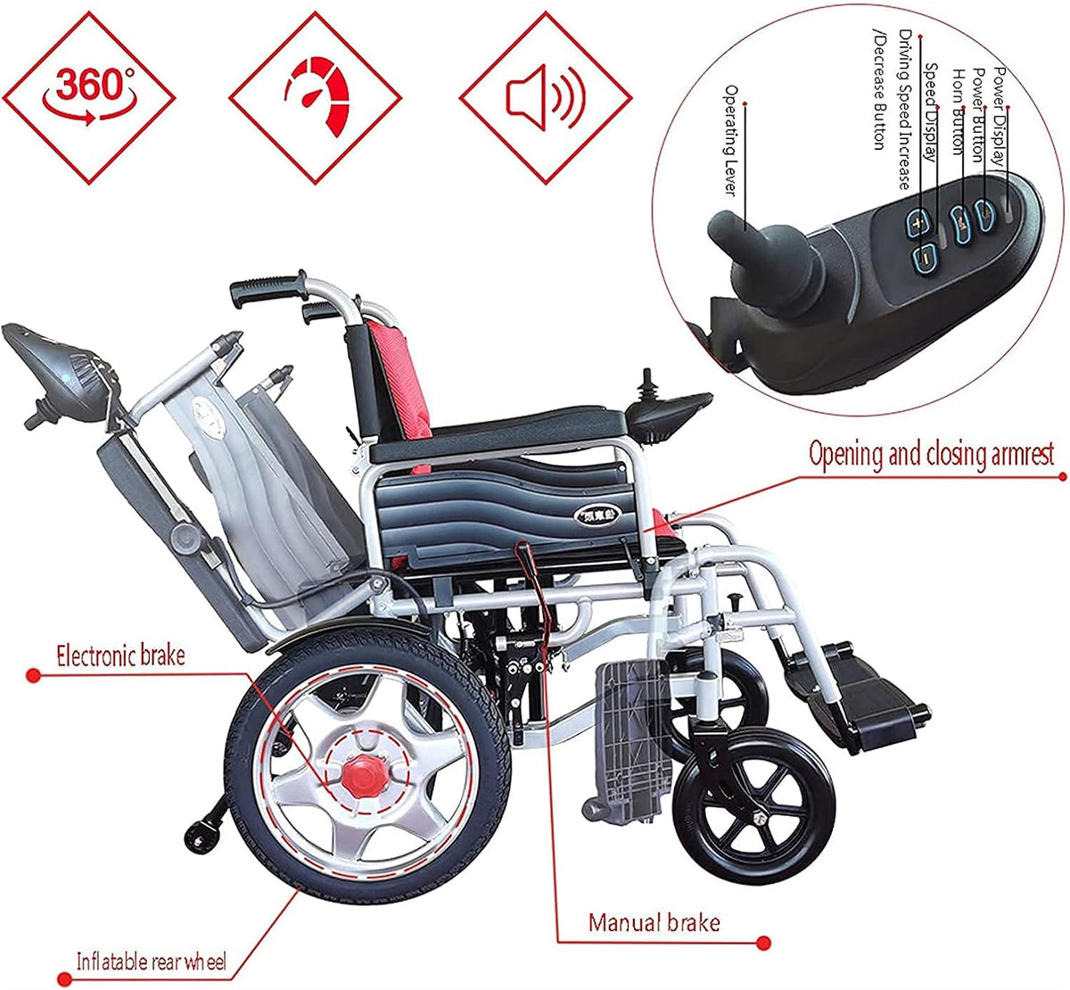 Foldable Portable All Terrain Electric Wheelchair R246785