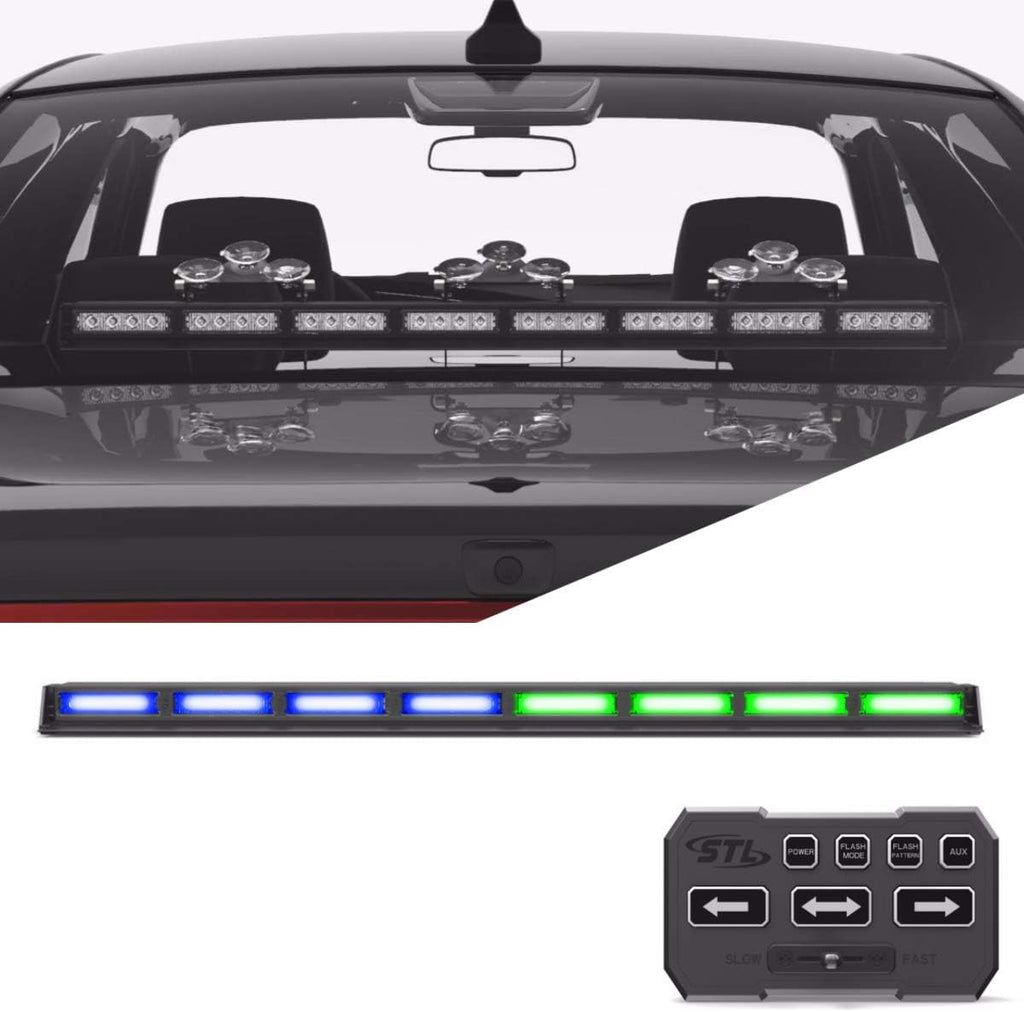 Amber 8 Head LED Traffic Advisor Strobe Light Bar H794769