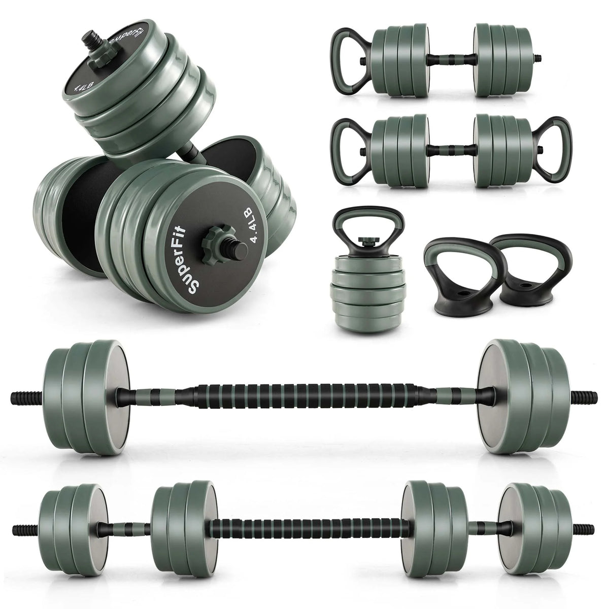 4 in 1 Adjustable 47lbs Dumbbell Set O6929