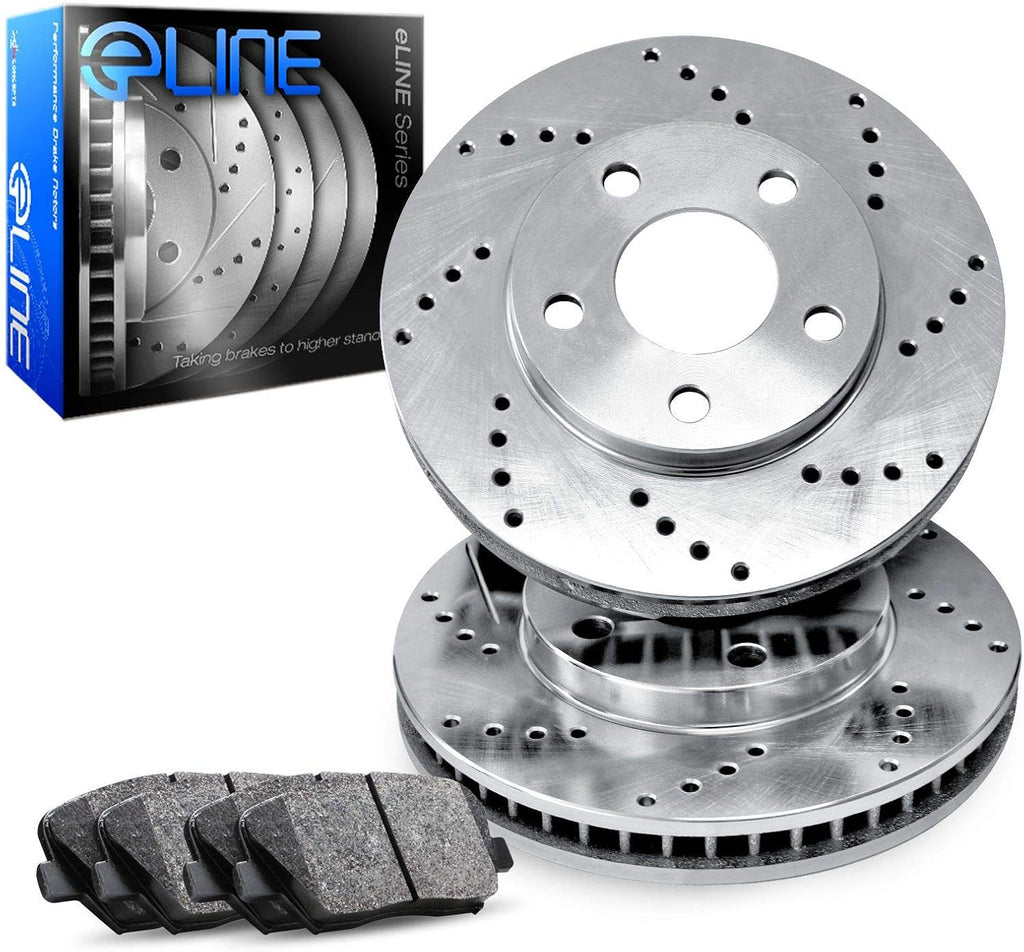 Cross-Drilled Brake Disc Rotors & Semi-Met Brake Pads N289