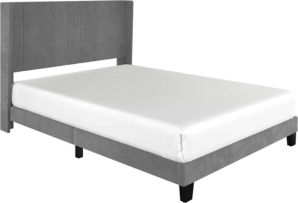 Upholstered Bed Frame with Headboard Wood Slat Full W714551