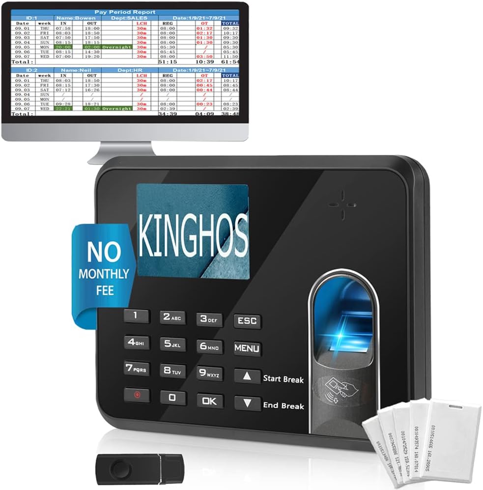 Fingerprint Time Clock with Software S3214