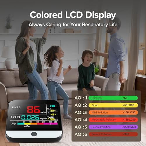 13 in 1 Air Quality Monitor with Beep Alarm B746