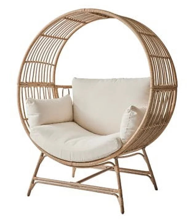 Round Wicker Outdoor Egg Chair H55936