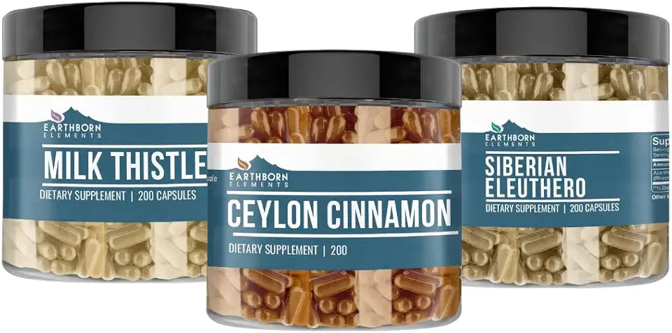 Ceylon Cinnamon, Milk Thistle & Siberian Eleuthero Capsules G653