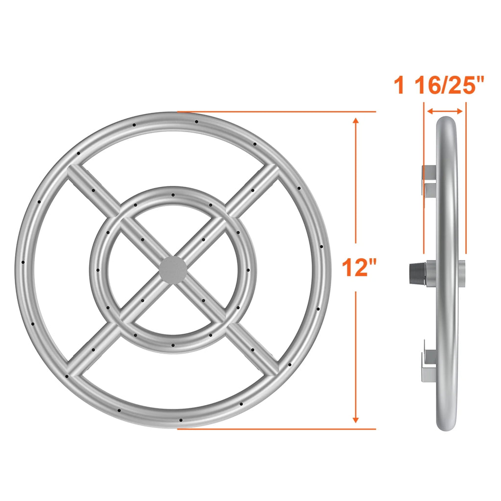 12 inch Round Stainless Steel Fire Pit Pan G515