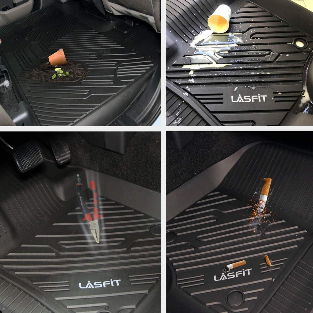 Black TPE Floor Liners for Ford Escape L5317